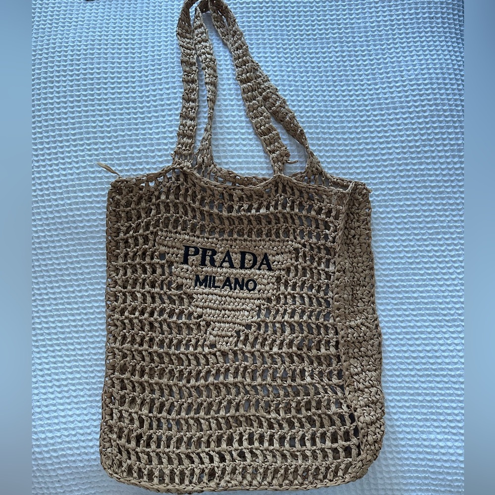 Prada Raffia Style Tote